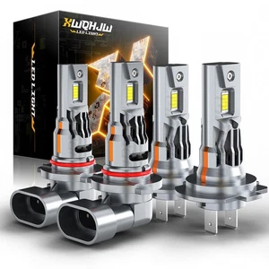 9005 H7 Full Front LED Headlight Bulbs High Low Beam For Volvo V70 S60 2001-2004 - Picture 1 of 24