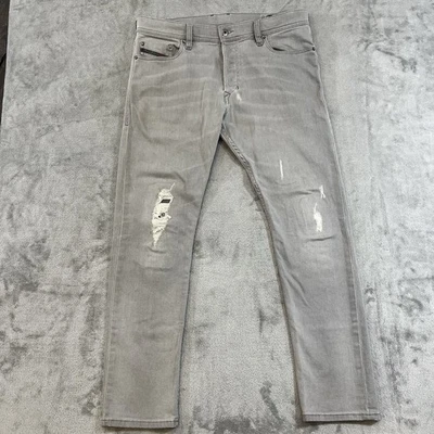Jeans Diesel Tepphar para hombre 32x30 gris ajustado zanahoria elástico denim desgastado Foto 1 de 4