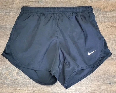 Pantalones Cortos Nike Para Niña Talla Mediana Negros Juveniles Dri-fit Logo Correr Gimnasio Correr Foto 1 de 4