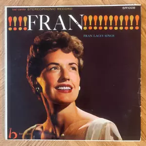 Fran Lacey "Fran Lacey Sings" LP Bel Canto SR1008 1958 Blue Vinyl Jazz/Pop - Foto 1 di 5