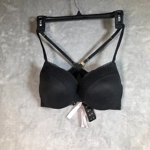 Victoria's Secret Black Cut Out 32D Incredible Wireless Push Up Bra VS!!! Straps - Picture 1 of 10