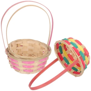 3 Pcs Osterei-Korb Kleiner Mit Henkel Aus Baumwollseil Obstschale Obstkorb - Bild 1 von 12