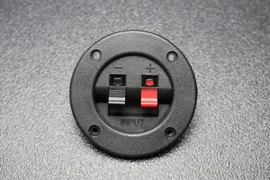 (1) PZ CIRCLE SPEAKER JACK TERMINALE COPPA VITE SUBWOOFER BOX SUB SPRING TCRS - Foto 1 di 2