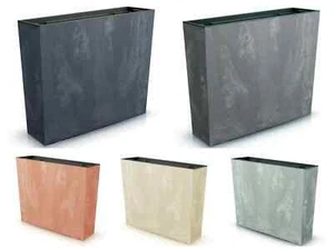 Marble Effect Tall Planter Pot Garden Decorative Flower Pots Large Trough Box - Picture 1 of 11