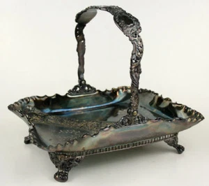 Antique Victorian Quadruple Silverplate Basket 1261 - Pairpoint New Bedford Mass - Bild 1 von 6