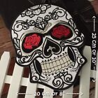 Sugar Skull Flower Art Day of Dead Iron on Embroidered Large Size Back patch XL 