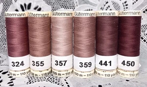 6 NEW Mauve pink colors GUTERMANN 100% polyester thread 110 yard spools - Picture 1 of 4