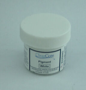 Clearcote 131327 Polyester Resin Color Agent Pigment White 1 oz
