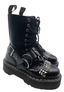 Doc Martens Shoe M4/L5 Black Jadon Hi stud Rock Hippie Y2K Punk Gorpcore Chunky - Picture 1 of 14