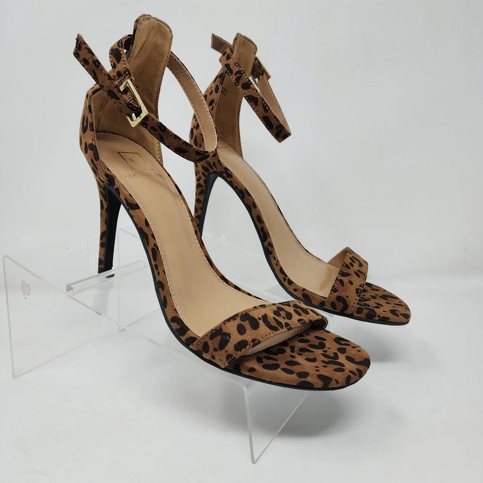Material Niña Tacones Mujer 6.5 Cheetah Blaire Tobillo Hebilla Bombas Textil Superior Foto 1 de 4