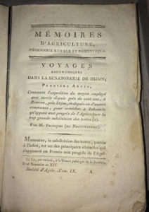 DIJON.AGRONOMIE. VOYAGE AGRONOMIQUE DANS LA SÉNATORERIE DE DIJON.1806. - Picture 1 of 7