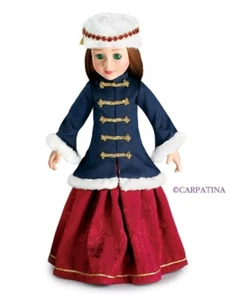 Ropa para Muñeca 18" Falda Ajustada Roja Gran Duquesa Abrigo Sombrero Botas Ajuste Muñeca Carpatina® - Imagen 1 de 4