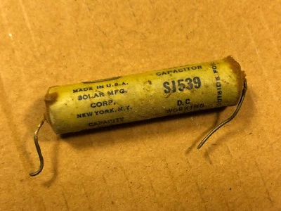 Amplificador de guitarra de cera vintage Solar Sealdtite .25 uf 600v condensador de tono  Foto 1 de 3