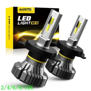 AUXITO H4 9003 HB2 10000LM LED Headlight High Low Beam 6500K Bulbs CANBUS 2~10X - Picture 1 of 22