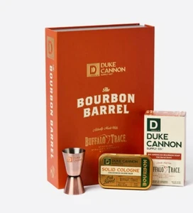 Duke Cannon Bourbon Barrel Gift Set Buffalo Trace Bourbon Soap & Solid Cologne - Picture 1 of 5