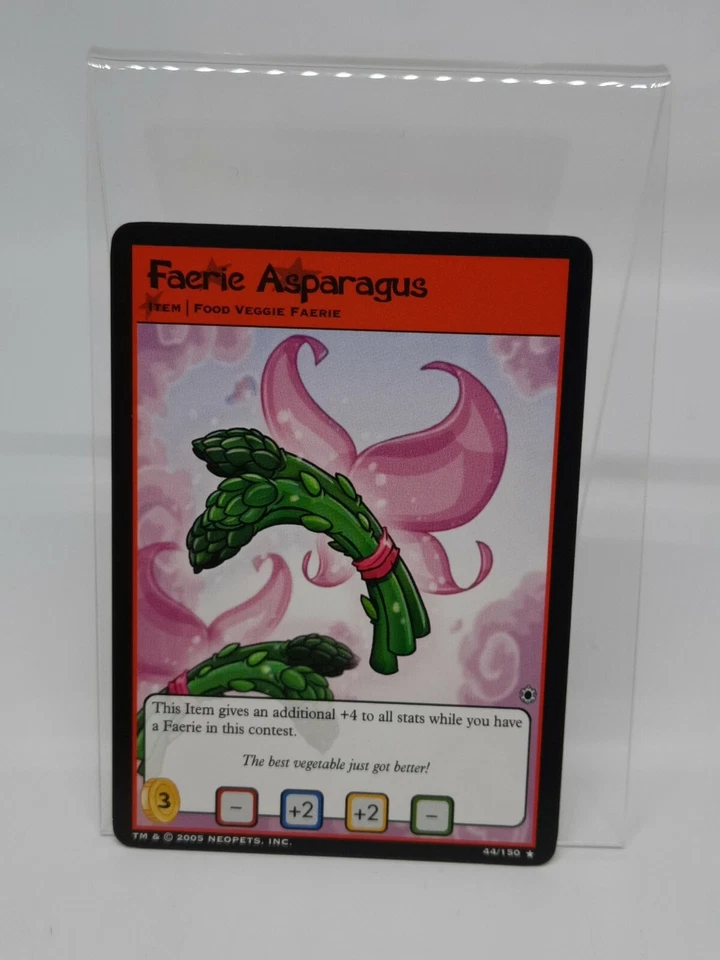 FAERIE ASPARAGUS Neopets TCG The Darkest Faerie Rare Card # 44/150, 2005 NM - Image 1 of 1