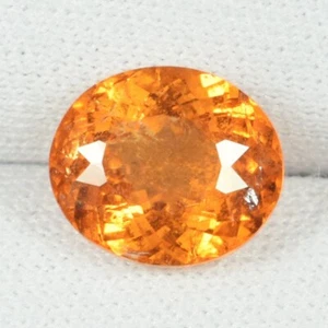 GEMAS GRANATE ESPESARTITA NATURAL NARANJA DESLUMBRANTE FANTASTA DESLUMBRANTE 3,65 ct ovaladas Ver Vdo 6S - Imagen 1 de 3