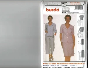 Patrón de costura Burda 8632 - camisa, falda, pantalones, chaqueta - en tallas faltantes - Imagen 1 de 2