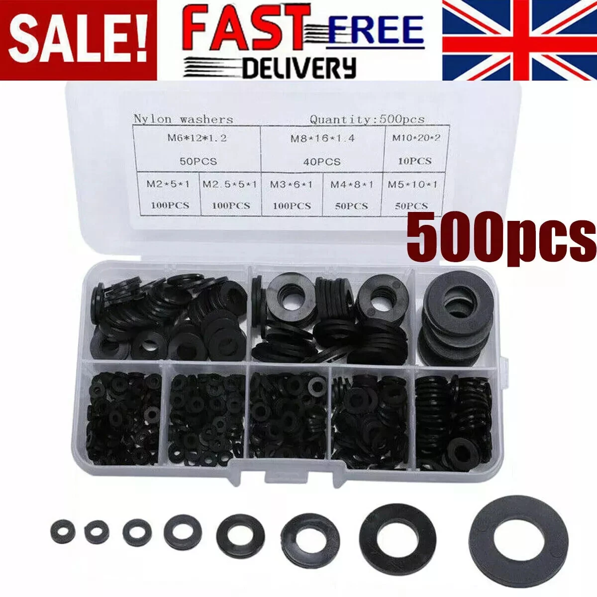 Uxcell Nitrile Rubber Washers 3x8x2mm - 30 Pack For Faucets & Plumbing