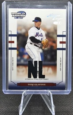 Donruss World Series AL/NL 2004 materiales de tela/250 Tom Glavine #WS-118 HOF Foto 1 de 2