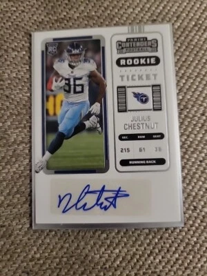 2022 Panini Contenders - Rookie Ticket #274 Julius Chestnut (AU, RC) - Image 1 of 2
