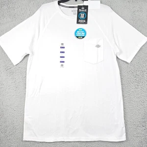 DICKIES FAST DRY Shirt ADULT LARGE WHITE OUTDOORS WORK Cooling MENS NWT - Picture 1 of 10