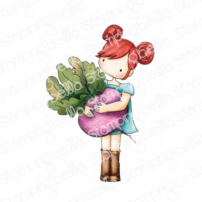 TINY TOWNIE RAE THE GARDEN HELPER-Stamping Bella Cling Mount Rubber Stamp-Craft - Image 1 of 4