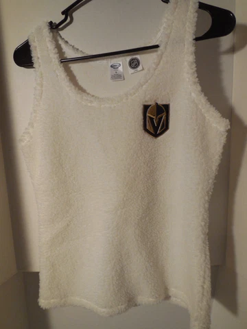 New Women Vegas Golden Knights Wool Blend White Embroidered Tank Shorts 2pc NFL Cover