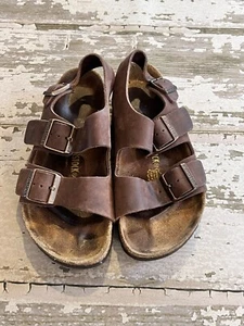 BIRKENSTOCK MILANO Scarpe sandali in pelle oliata Habana EUR 38 W 7 M 5 - Foto 1 di 5