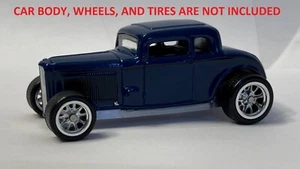 CUSTOM SILVER 3D PRINTED BASE FOR MATCHBOX 1932 FORD COUPE HOT ROD STREET ROD - Picture 1 of 18