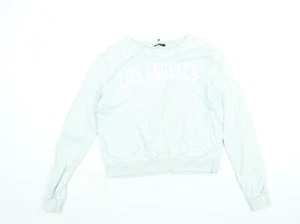 M&Co Girls Blue Cotton Pullover Sweatshirt Size 13 Years Pullover - Los Angeles - Picture 1 of 10