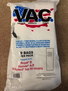 9 cloth HEPA H10 vacuum bag fit Hoover Style A & Z vacuum bag - Picture 1 of 5