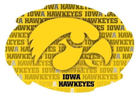 IOWA REPEAT SWIRL MAGNET-IOWA HAWKEYES CAR MAGNET-NEW FOR 2016! Cover