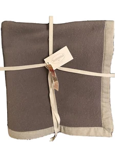Somma Origami Italian Wool Blanket Antracite Gray King Size Italy New In Box - Picture 1 of 10