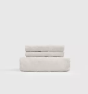 NWT! Quince 100% Linen Sand Fitted Sheet & 2 Pillowcases Set! King (59) - Picture 1 of 7