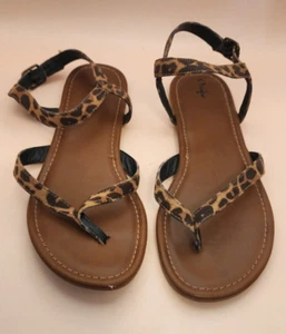 CURFEW - Brown Animal (Cheeta) Print Sandles - CUTE - Size 9 - See Pics. - Picture 1 of 4