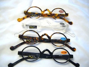 Women's Reading Glasses 1.25 ~ 3.00 John Lennon Smaller Oval Men's Readers R501S - Picture 1 of 17