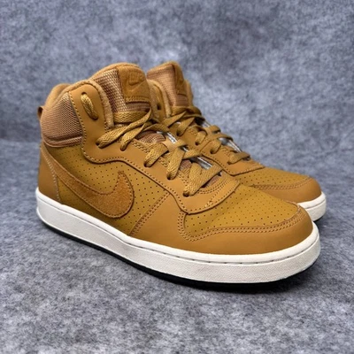 Zapatos de baloncesto NIKE Court Borough Mid trigo juvenil talla 6,5 años estilo 839977 701 Foto 1 de 4