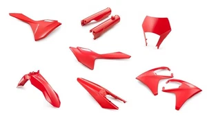 Genuine Gas Gas Plastics Kit + Fork Guards 250-450 EC 24-25 Red P/N 00010000395K - Picture 1 of 5