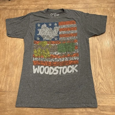 Футболка патриотическая Liquid Blue 2015 Woodstock США серая размер M хиппи - Изображение 1 из 4