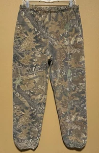 Vintage Jerzees Outdoors Mossy Oak Camouflage Camo Sweatpants Joggers Large - Picture 1 of 3