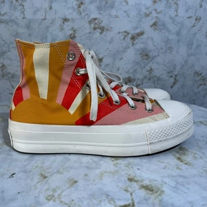 Zapatillas de plataforma Converse All Star Chuck Taylor para mujer talla 7,5 naranja rayos de sol - Imagen 1 de 15