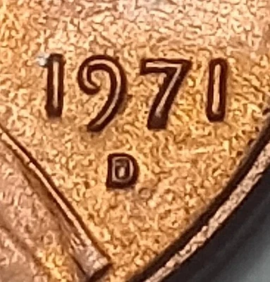 1971 D RPM RD Mint Error Coin,Lincoln Memorial Cent Penny,Free Shipping!!! - Image 1 of 4