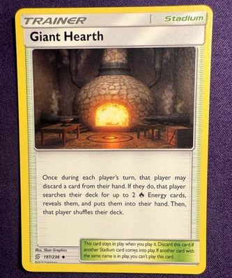 Giant Hearth - 197/236 - Regular - Uncommon - SM: Unified Minds - Pokemon (NM) - Image 1 of 4