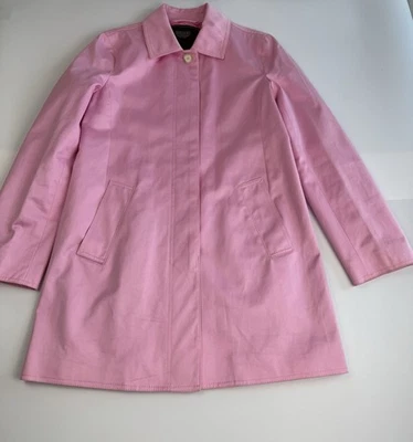 Gabardina Coach Auténtica Talla Pequeña Rosa Cuello Abotonada Foto 1 de 4