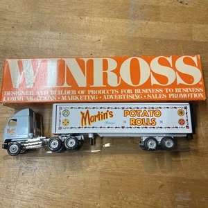 WINROSS 1988 MACK MARTIN'S POTATO ROLLS SEMI TRAILER/TRUCK 1/64 SCALE DIE CAST - Picture 1 of 4