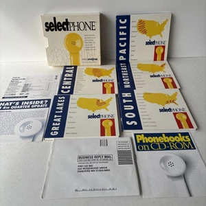 ProPhone Select Phone Book Set 1994 CD/ROM Edition for DOS 3.2 Win 2.1 Mac 1.0 - Picture 1 of 23