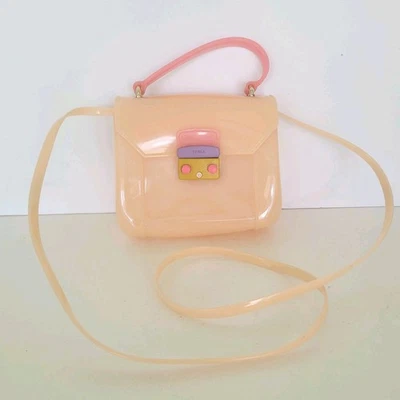 Furla Candy Bon Bon Mini Crossbody Shoulder Bag In Peachy Nude Jelly Small  - Image 1 of 4