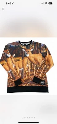 Suéter Gráfico Estampado Ciervo NEFF Para Hombres Talla L GRANDE Multicolor Foto 1 de 4