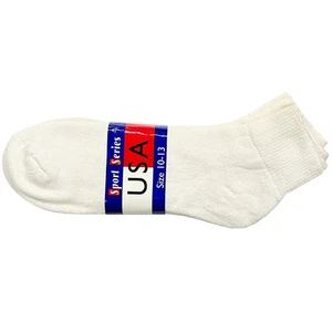 3 pares de calcetines blancos vintage Sport Series EE. UU. para hombre talla 10-13, hechos en EE. UU. - Imagen 1 de 9
